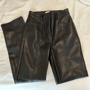 Wilfred Rebel Black Leather Pant Sz 00 Short